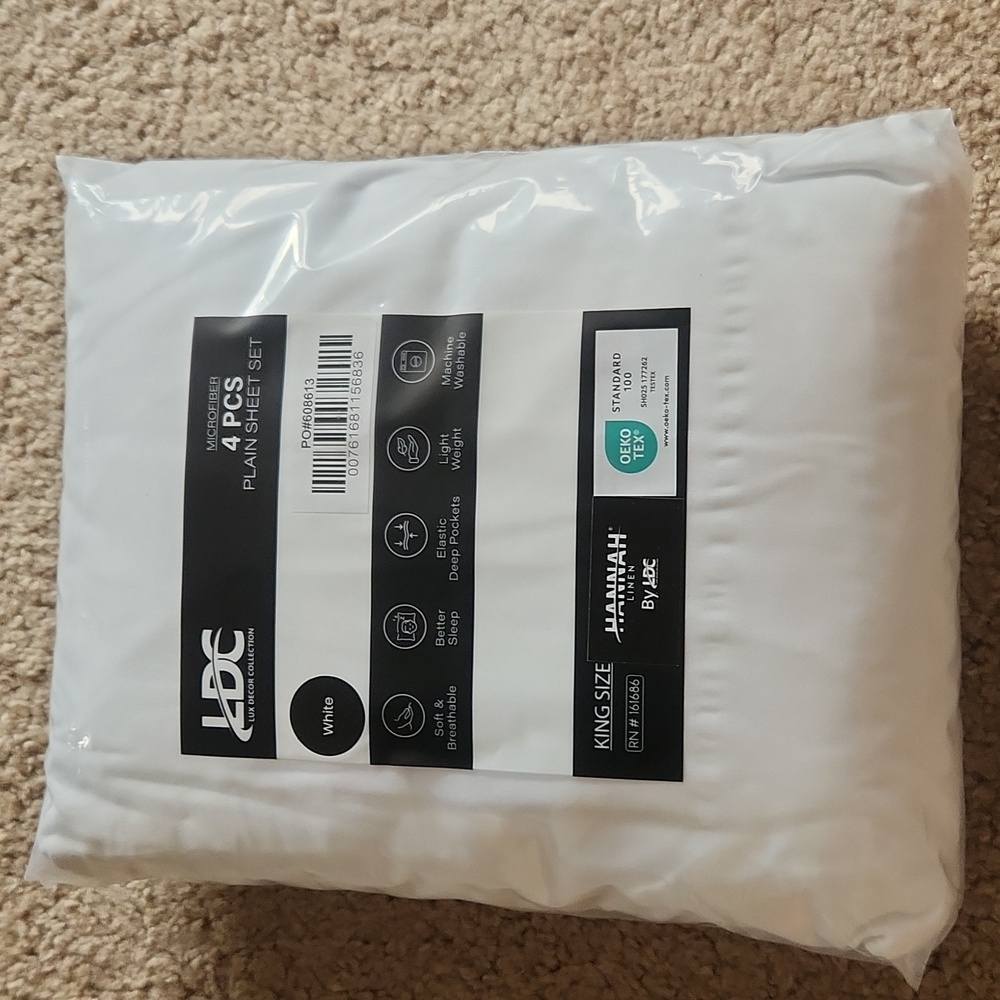 LUX Decor King Sheet Set